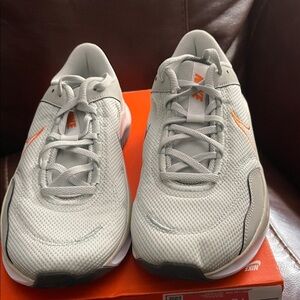 Nike Light Gray and Orange Athletic Shoes